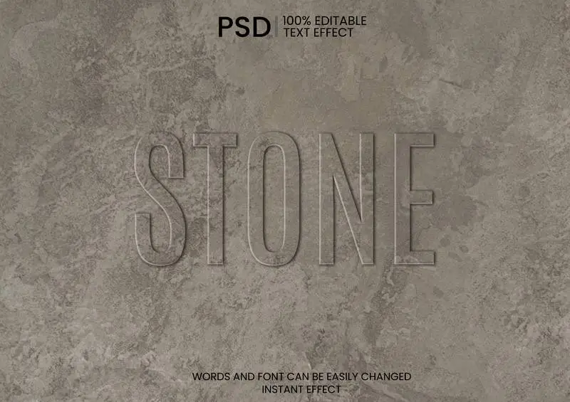 Brown Stone Text Effect