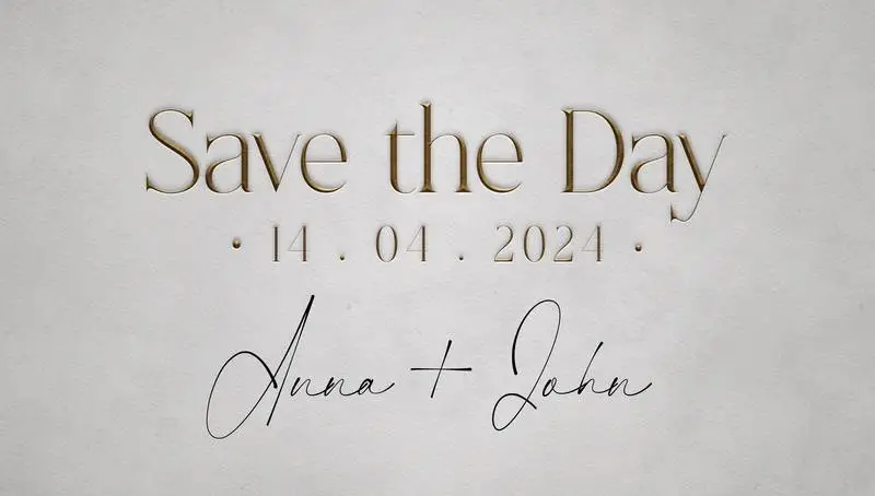 Classic Golden Text Effect for Wedding