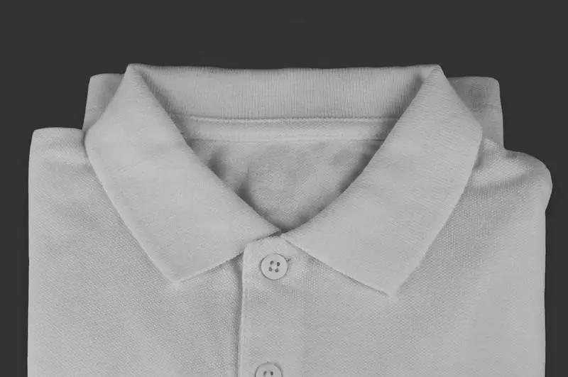 White Folded Polo Shirt Label