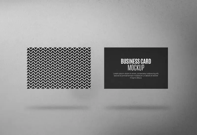 Pack of Black and White Business Cards Mockup