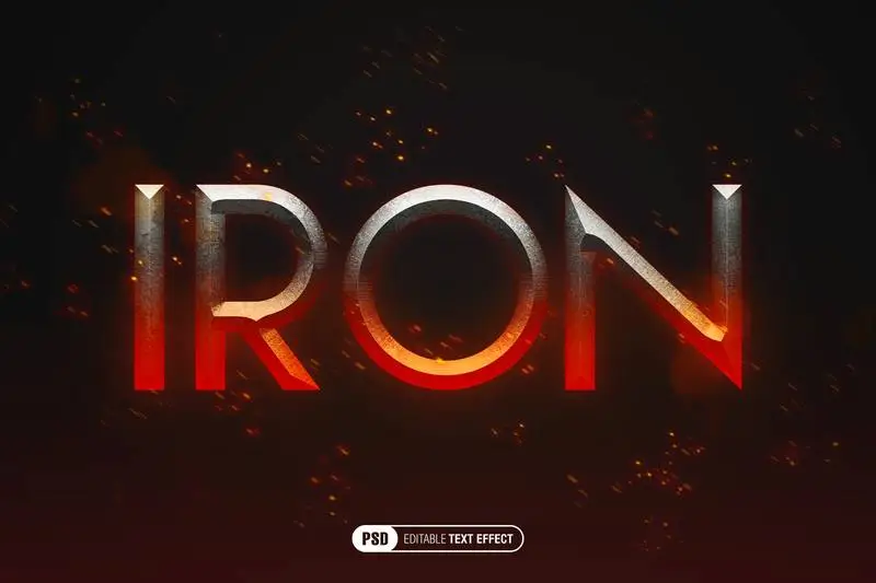 Iron Text Effect