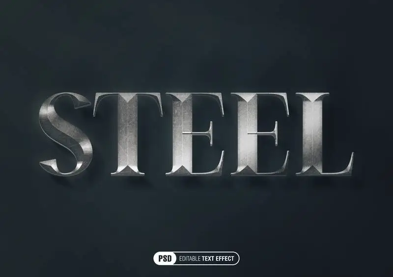 Steel Text Effect