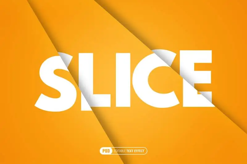 Slice Text Effect