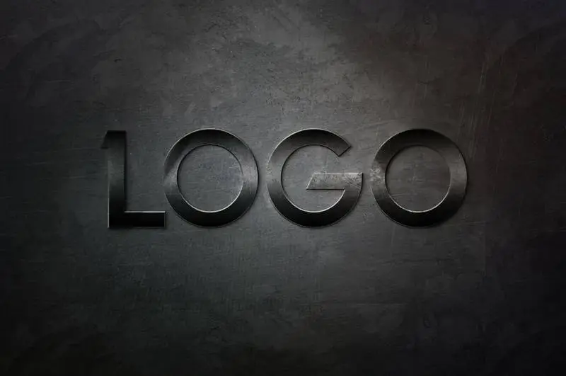 D Black Logo Mockup