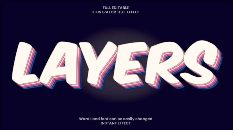 Color Layers Text Effect