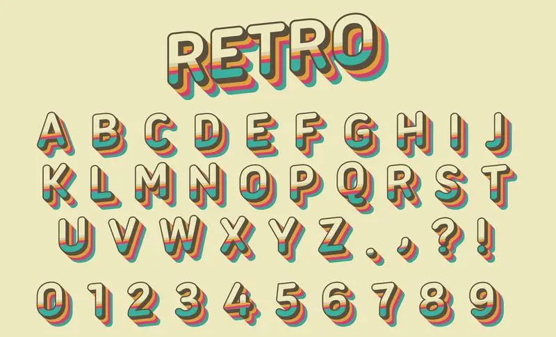 Retro 70s Alphabet