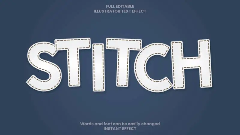 Stitch Text Effect