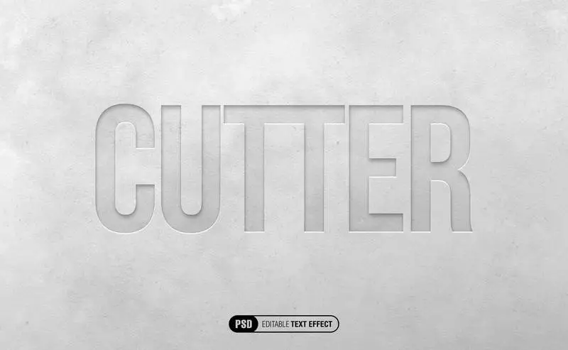 Cutter Paper Text Effect