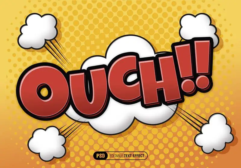 Ouch! Comic Text Effect