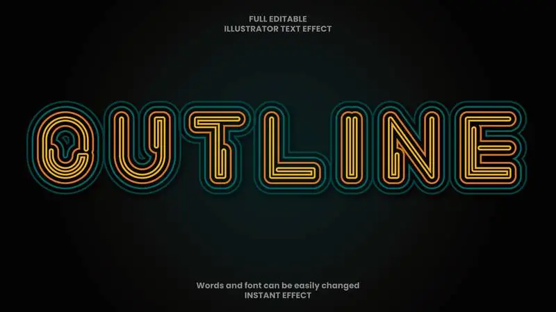 Outline Text Effect