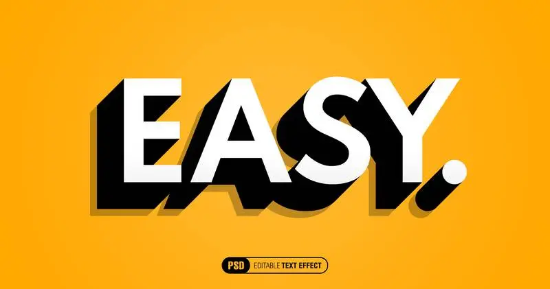 Simple 3D Shadow Text Effect