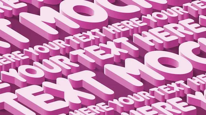 Diagonal 3D Text Effect