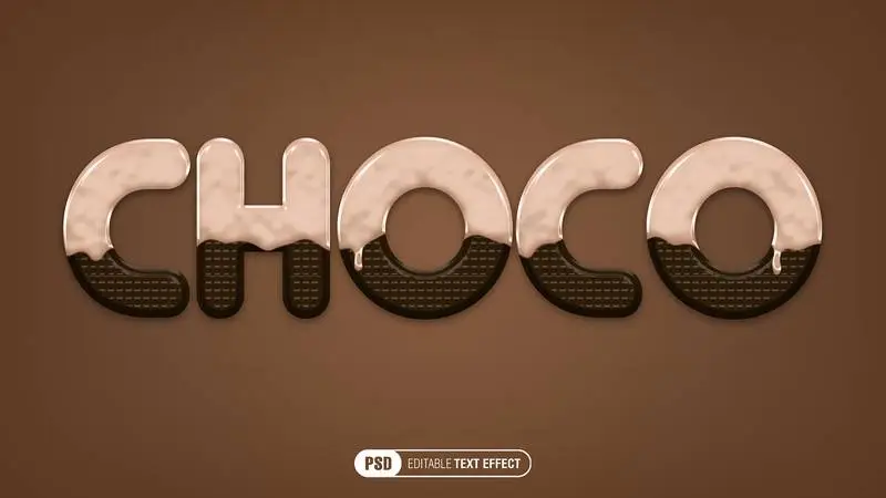 Chocolate and Cream 3D Text Effect