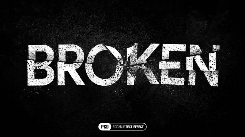 Broken Letters Text Effect
