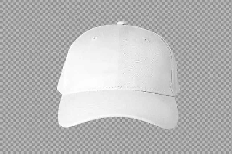 Isolated White Cap Front View