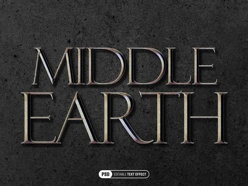 Medieval Fantasy Text Effect with Antique Metallic Letters