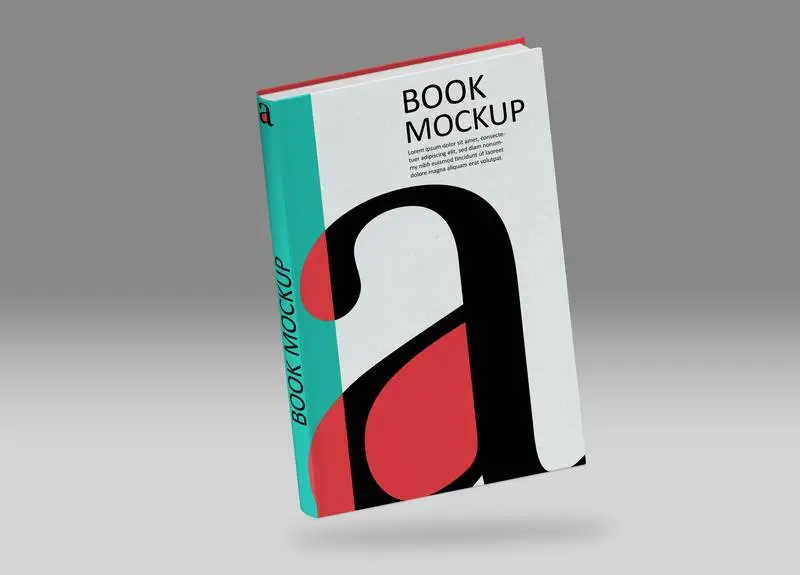 Front Book Cover Over Light Surface Mockup