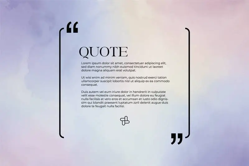 Classic Watercolor Bubble for Quote