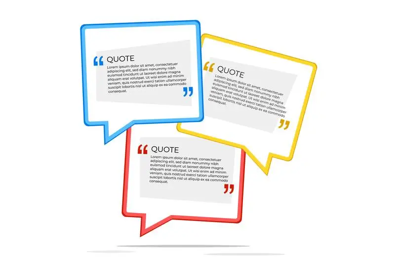 Pack of Colorful Bubbles for Quote
