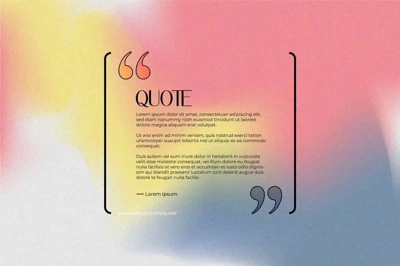 Modern Bubble for Quote with Gradient