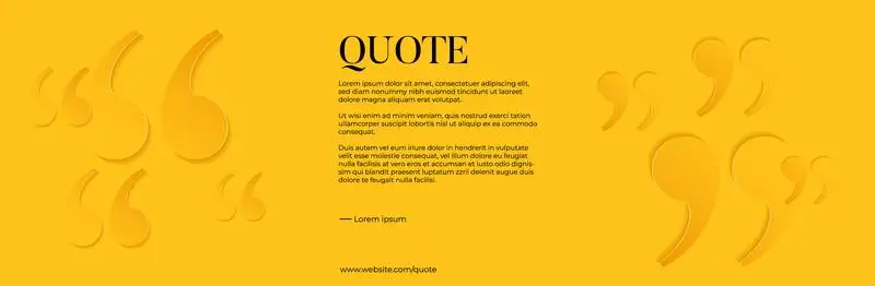 Yellow Big Banner for Quote