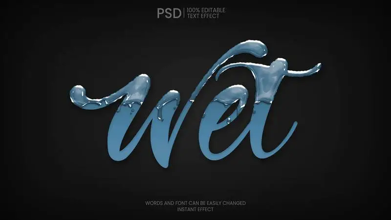 Wet Text Effect