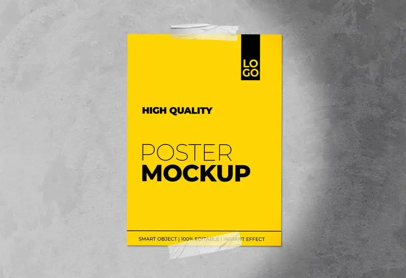 A4 Poster with Types Mockup