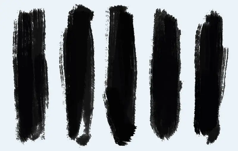 Set of Grunge Brushstrokes