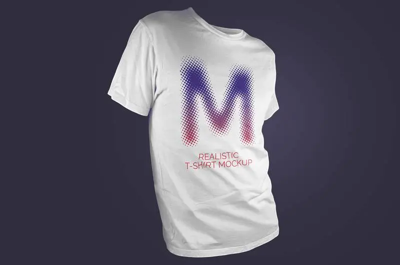 Isolated White T-Shirt Mockup