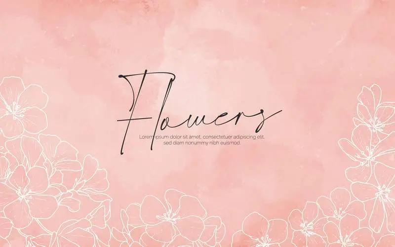 Beautiful Floral Background with Watercolor