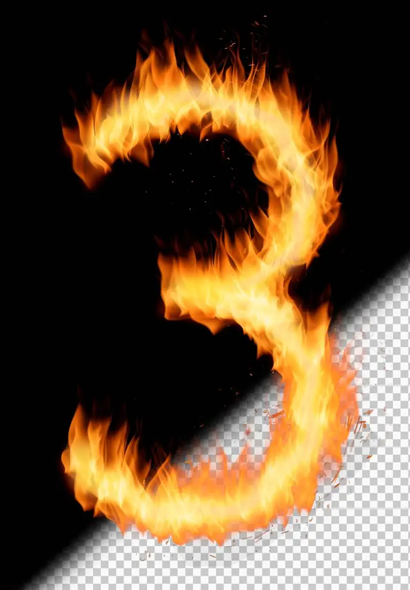 Fire Burning Number 3