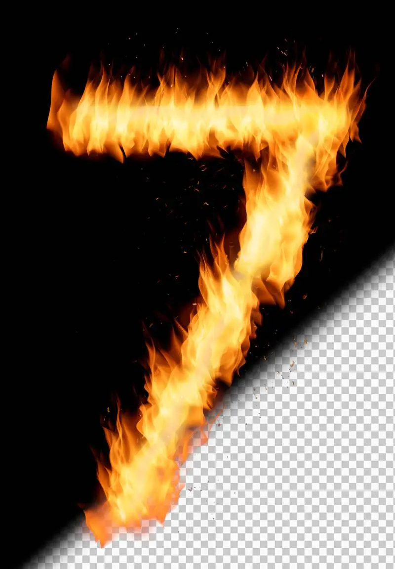 Fire Burning Number 7