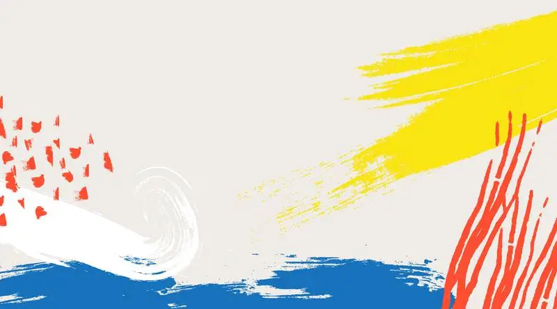 Colorful Brushstrokes Flat Background