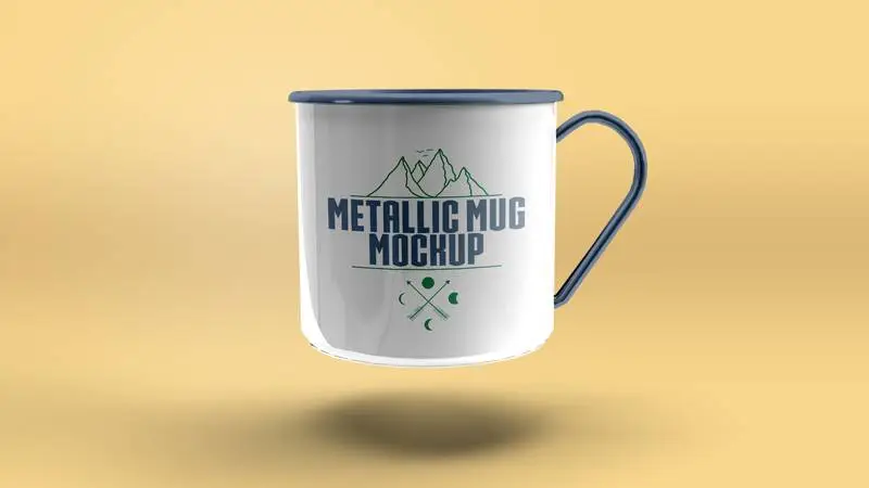 Mockup of Metallic Mug