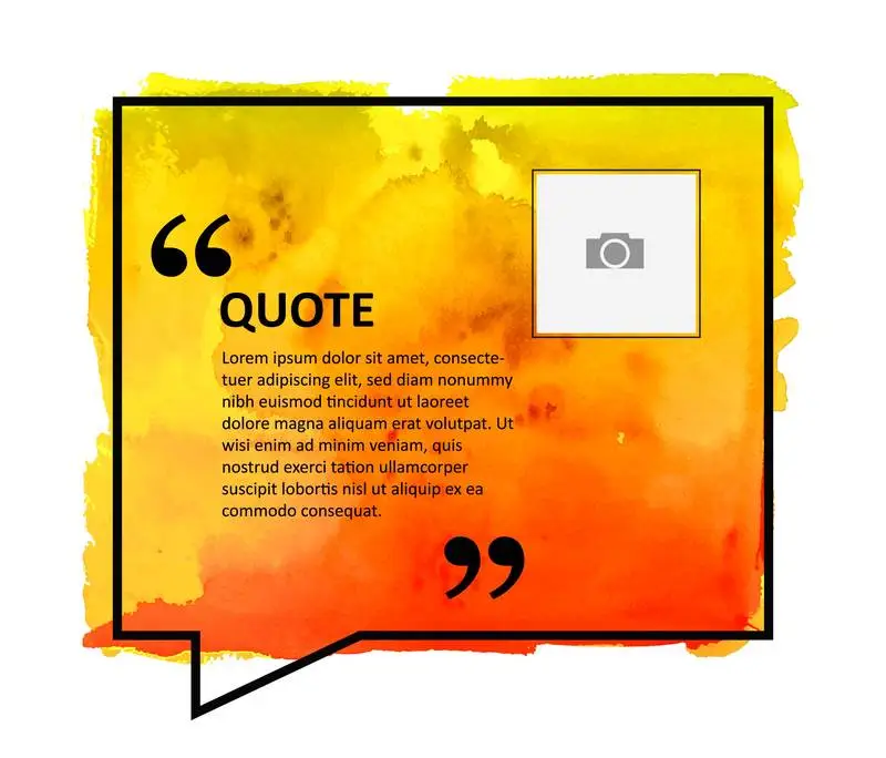 Banner for Quote with Watercolor Bubble