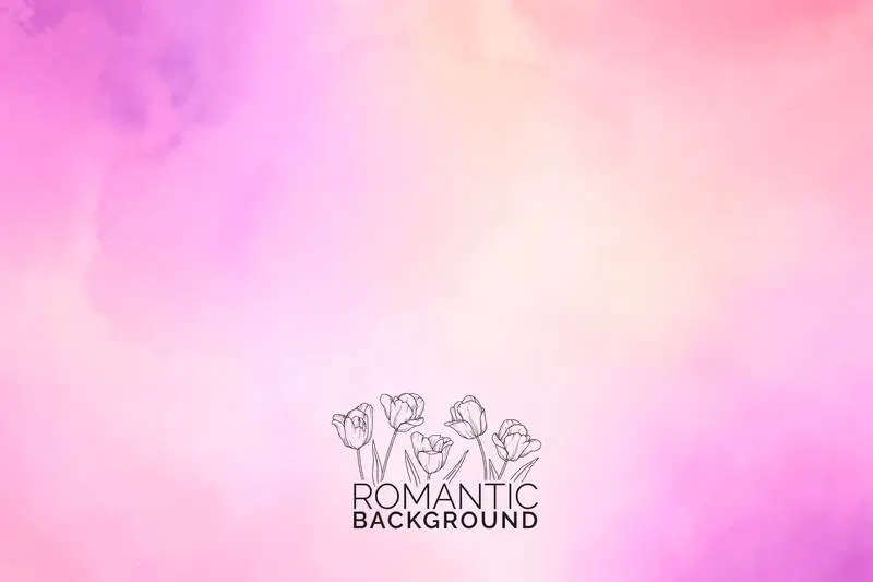 Pink Romantic Watercolor Background