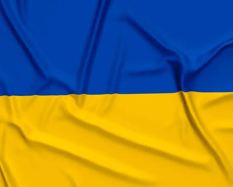 Realistic Ukraine Flag