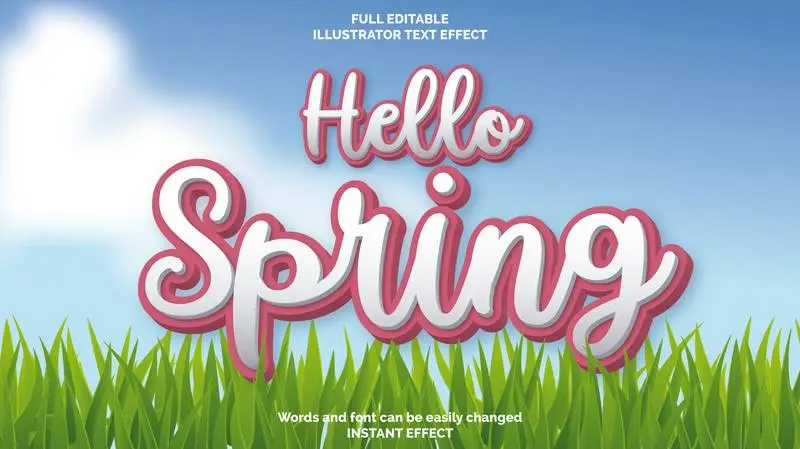 Funny Spring Text Effect in 3D