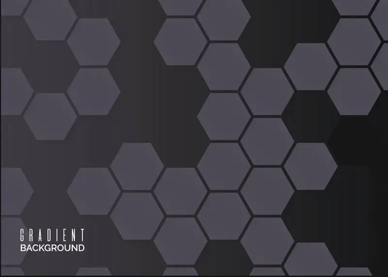 Dark Gradient Background with Hexagons