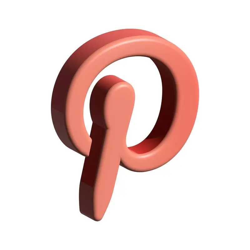 Realistic Isolated Isometric Pinterest Icon