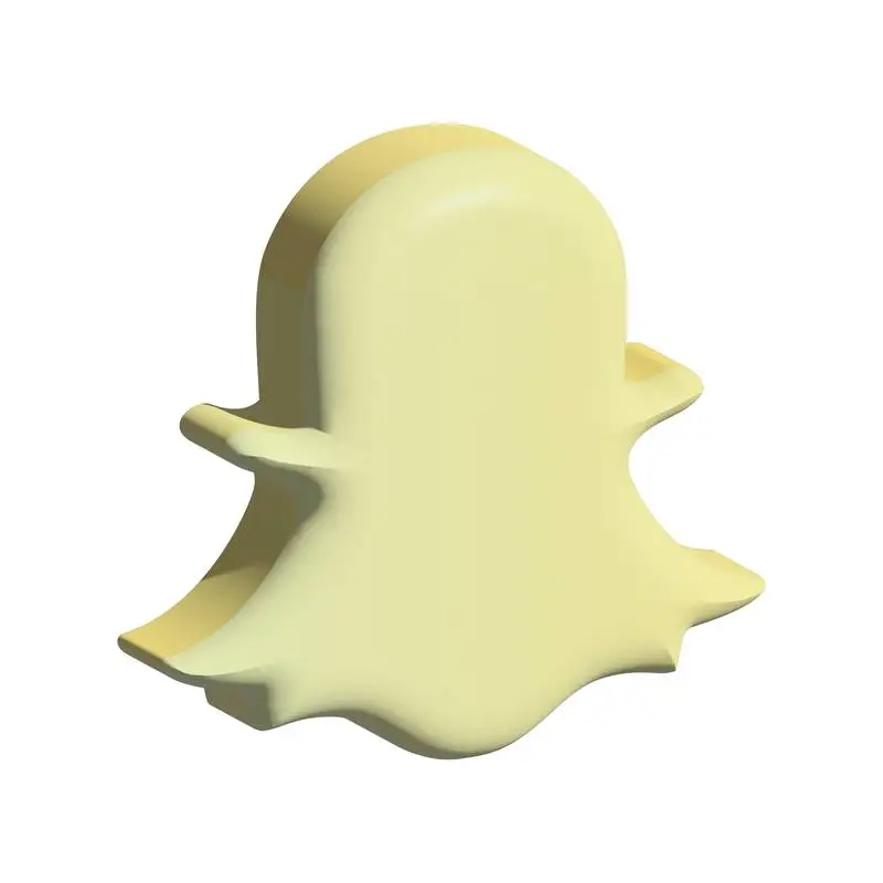 Realistic Isolated Isometric Snapchat Icon