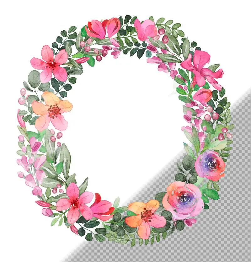 O Letter in Uppercase Made of Soft Hand-Drawn Flowers and Leaves