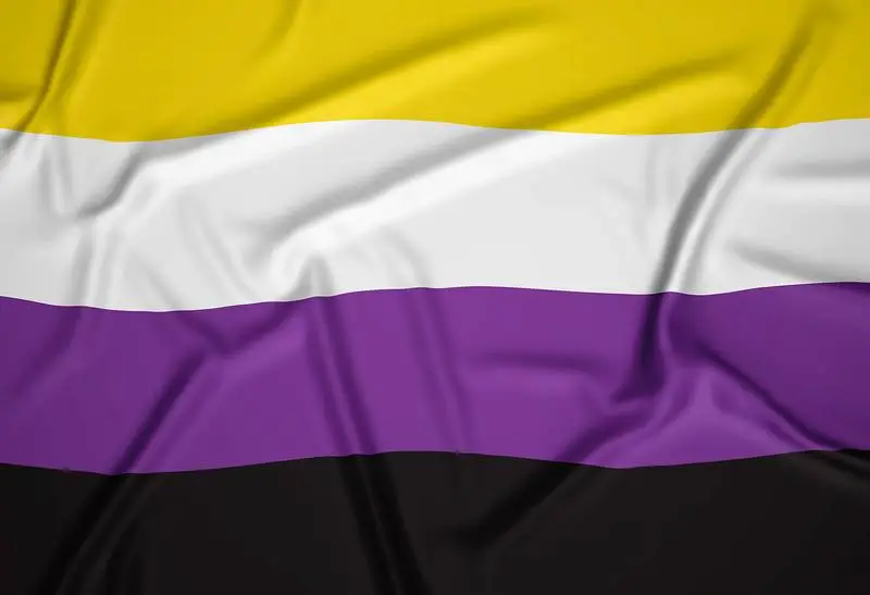 Realistic Non Binary Pride Flag