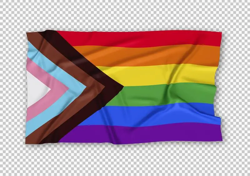 Realistic LGBT+ Pride Flag