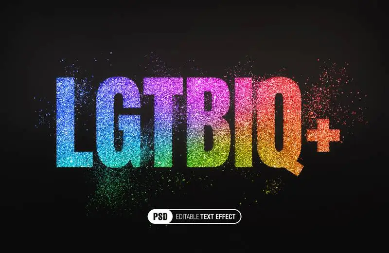 Rainbow Glitter Text Effect