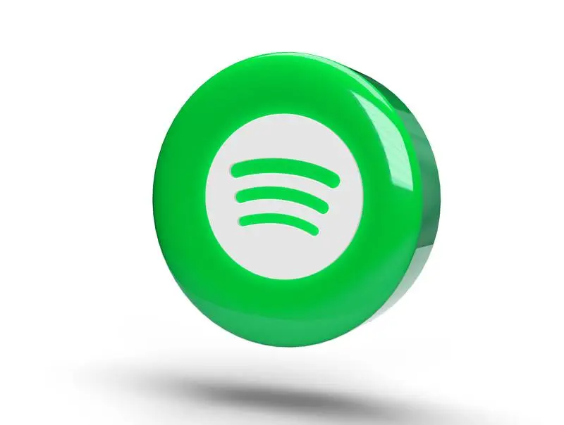 Glowing Spotify Logo on a Realistic 3D Circle