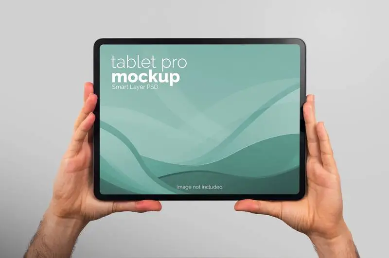 Hands with Tablet Mockup