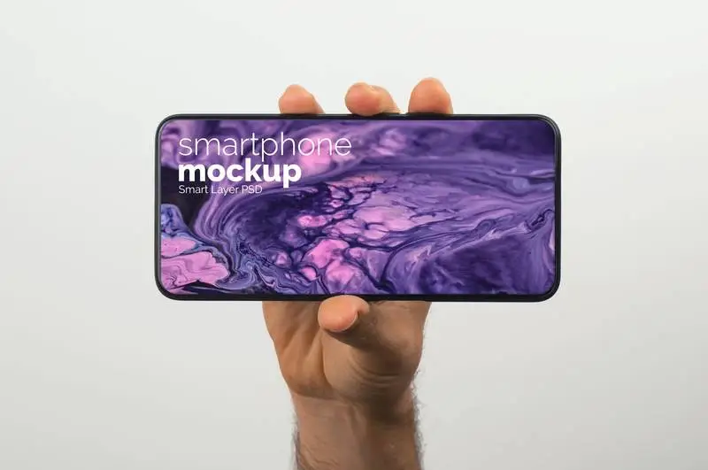 Isolated Hand with Smartphone Mockup