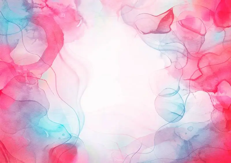 Light Blue and Pink Liquid Ink Texture Background
