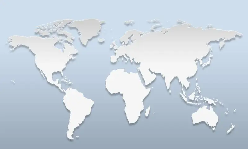 White World Map
